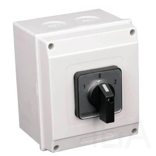 Tracon Tokozott közvetlen irányváltó motor főkapcsoló, 1-0-2, 25A, 7.5kW, 48x48mm, TKM-25/NT65