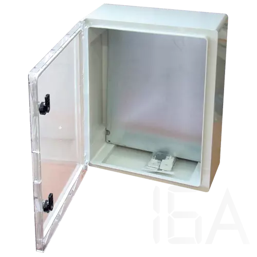 Tracon műanyag elosztószekrény, átlátszó ajtóval,400×300×165mm szerelőlappal IP65, TRACON TME403017T