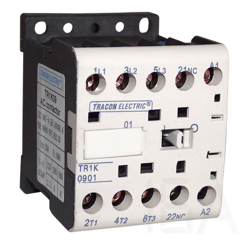 Tracon mágneskapcsoló 660V, 50Hz, 6A, 2, 2kW, 110V AC, 3×NO+1×NC, TR1K0601F7