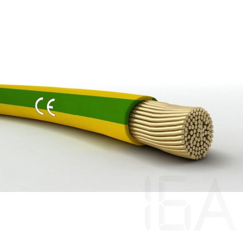 MKH vezeték 0.5mm2, zöld-sárga H05V-K 300/500V, egy eres, réz, sodrott áramvezetővel, 200m-es kiszerelés
