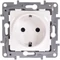 Legrand Niloé 2P+F csatlakozóaljzat gyermekvédelemmel (csavaros), körömmel, fehér, 664529
