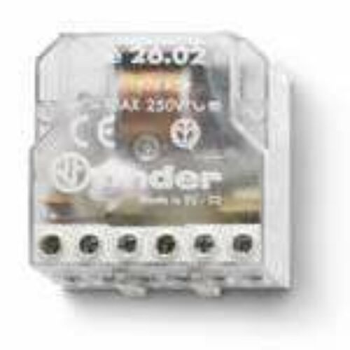 Finder kompakt impulzus relé 1 NO érintkező 10A-es 12V-os AC, 26018012