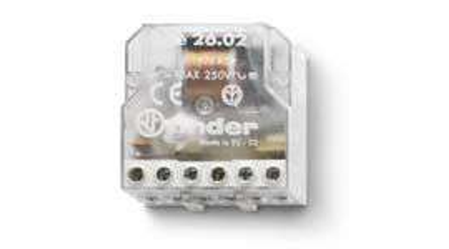 Finder kompakt impulzus relé 2 NO érintkező 10A-es 110V-os AC, 26028110